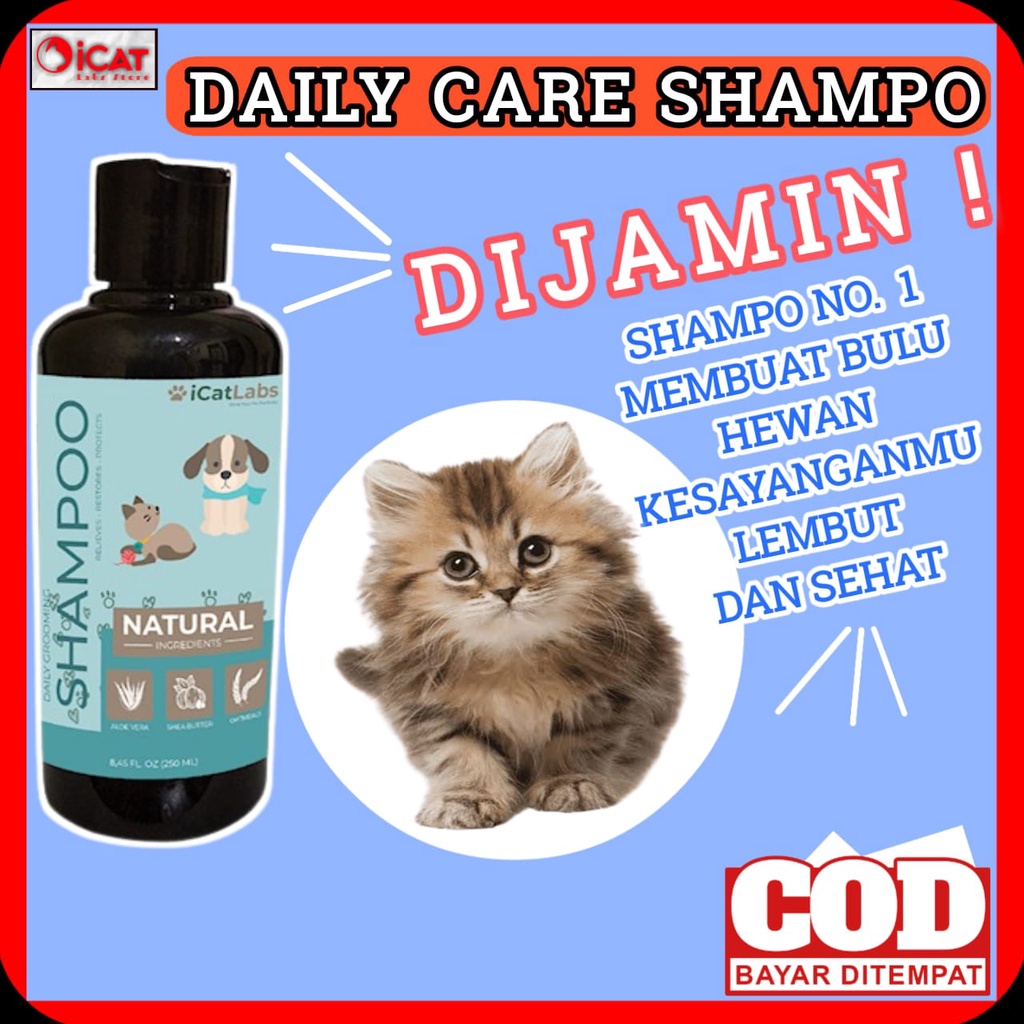 SHAMPOO KUCING & SHAMPOO ANJING DAILY CARE - MAKANAN KUCING JAMUR KUCING BULU KUCING
