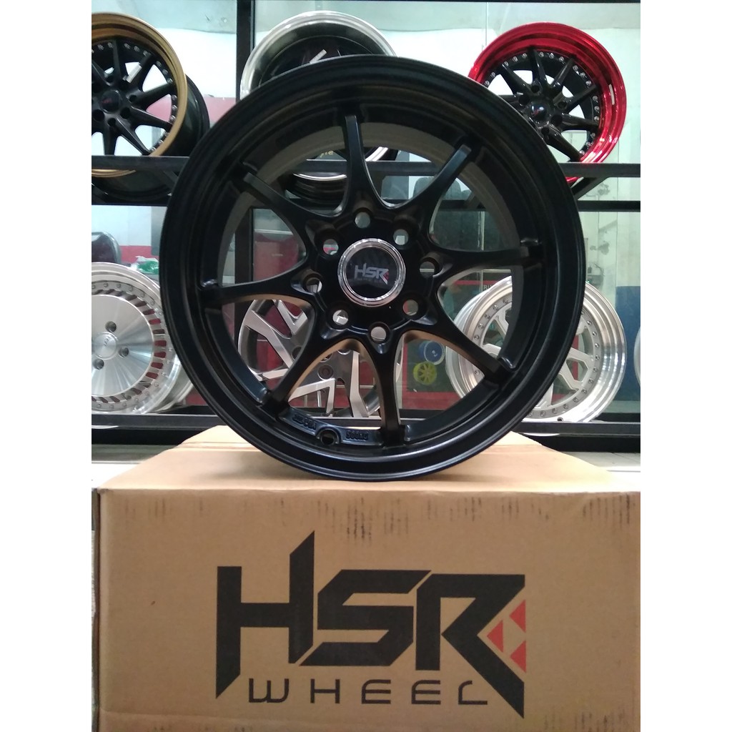 Velg Mobil Ring 14 Hsr Hiroshima Semi Matte Black