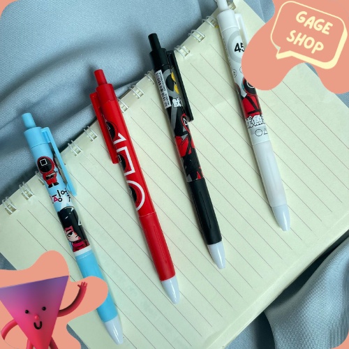 

pulpen gel cetek karakter squid game pena tinta hitam kebutuhan sekolah anak alat tulis pen lucu imut bolpen unik fancy keren bisa COD termurah import