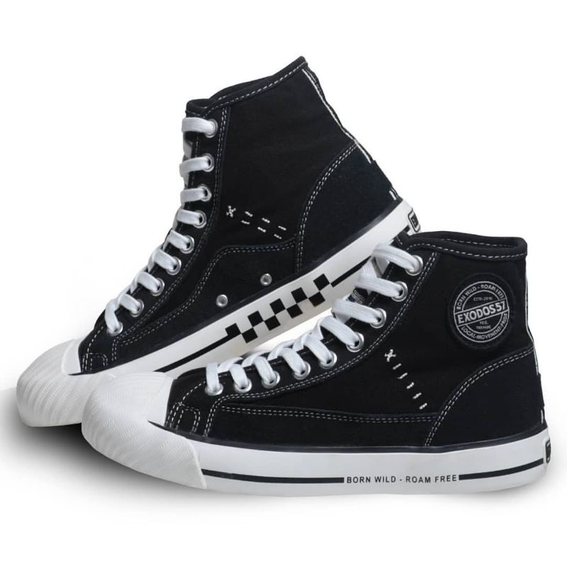 STHIRA | SEPATU EXODOS57 FOTEINO BLACK WHITE HI | SEPATU CASUAL | SEPATU SNEAKERS | SEPATU BOOTS | S