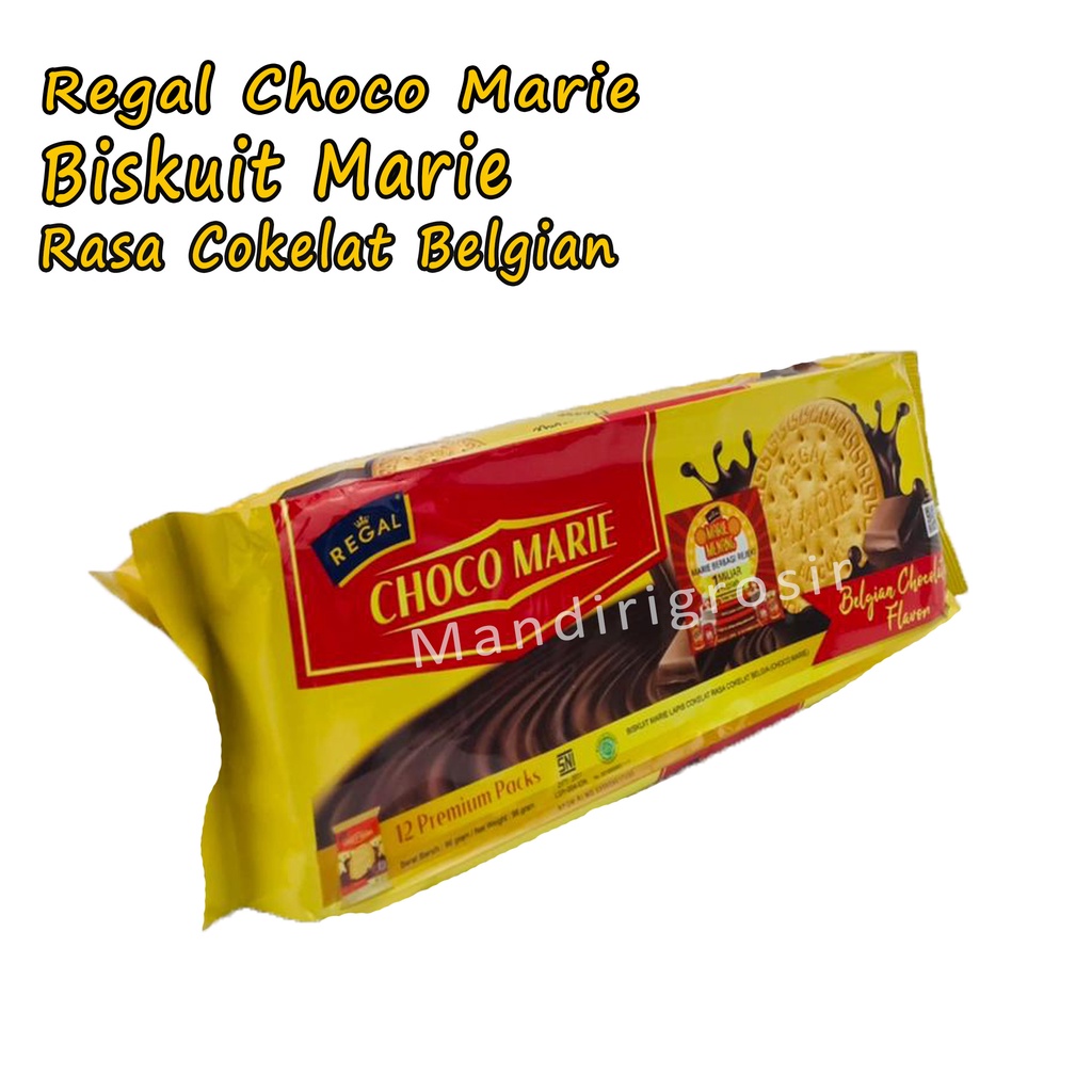 Biskuit Marie *Regal Choco Marie * Rasa Cokelat Belgian * 96g