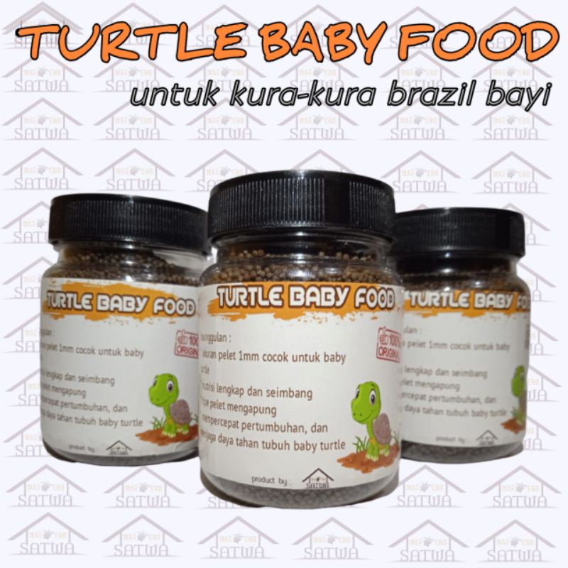 [WS12] makanan kura kura air brazil baby turrle baby food 100gr paling murah