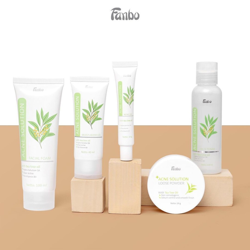 Fanbo Acne Solution Series | Gel Moisturizer Toner Foam Loose Powder