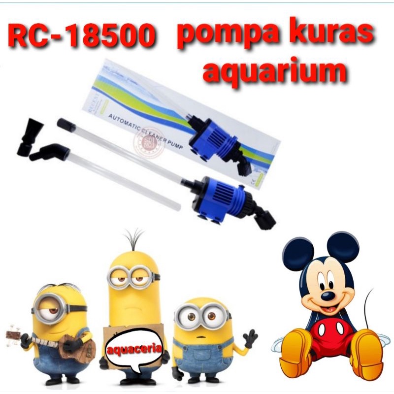 pompa kuras air aquarium mesin kuras air aquarium rc 18500 vacum cleaner pump automatic