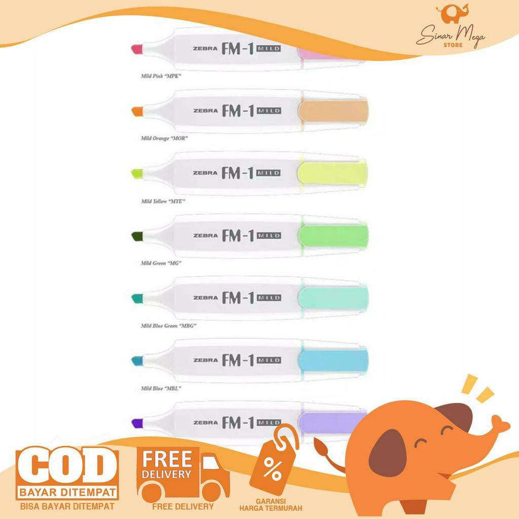 

ZEBRA HIGHLIGHTER FM-1 MILD / Penanda Warna Pastel Lucu