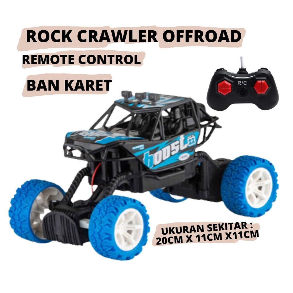 Mobil Remote Control Offroad Ban Karet Rc Car Jeep Rock Crawler Boost Monster mainan anak laki laki