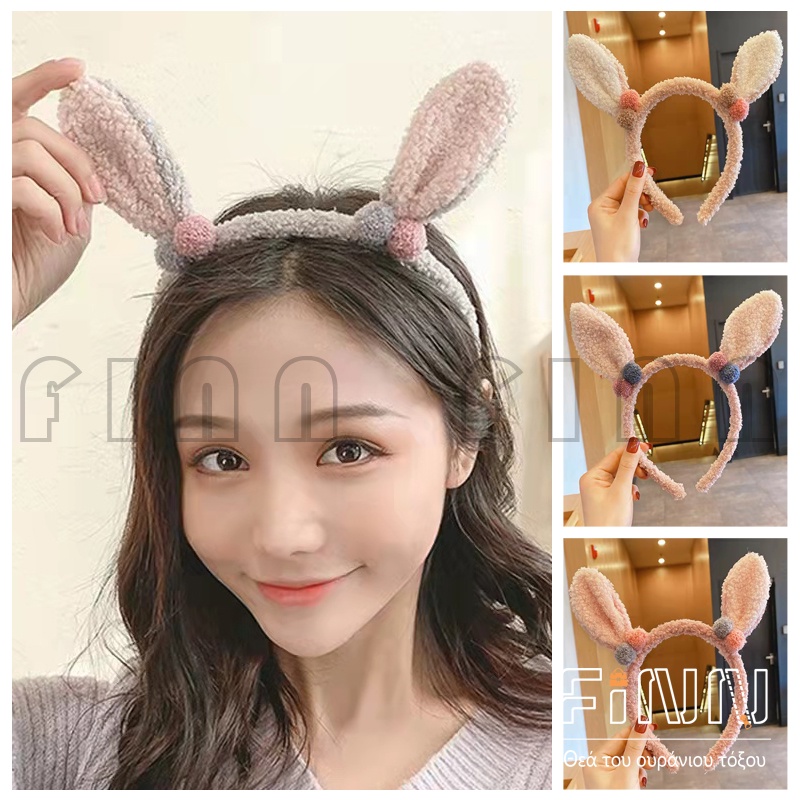 Bandana Korea Bunny Hiasan Rambut - Bando Kelinci Lucu Wanita Import