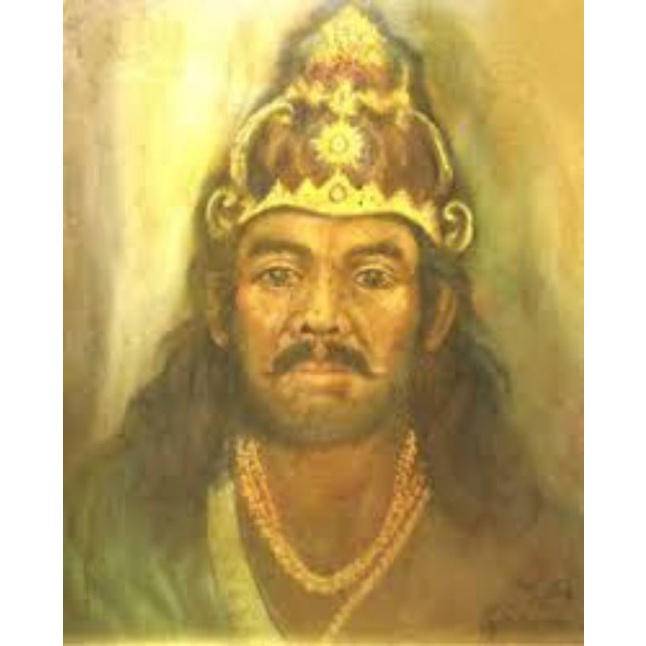 hiasan dinding prabu Jayabaya plus bingkai uk 65 x45