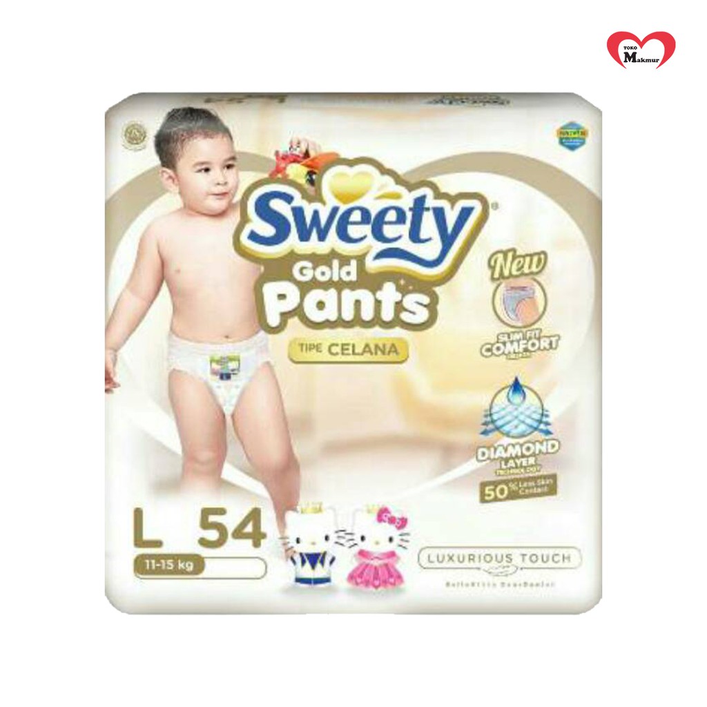 Sweety Pants Royal Gold S66, M60, L54, Xl44, Xxl 36 / Toko Makmur Online