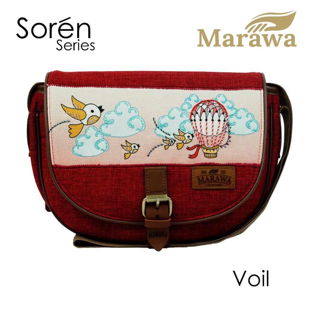  TAS  SELEMPANG MARAWA  SOREN MOTIF VOIL BAHAN CANVAS ETNIK  