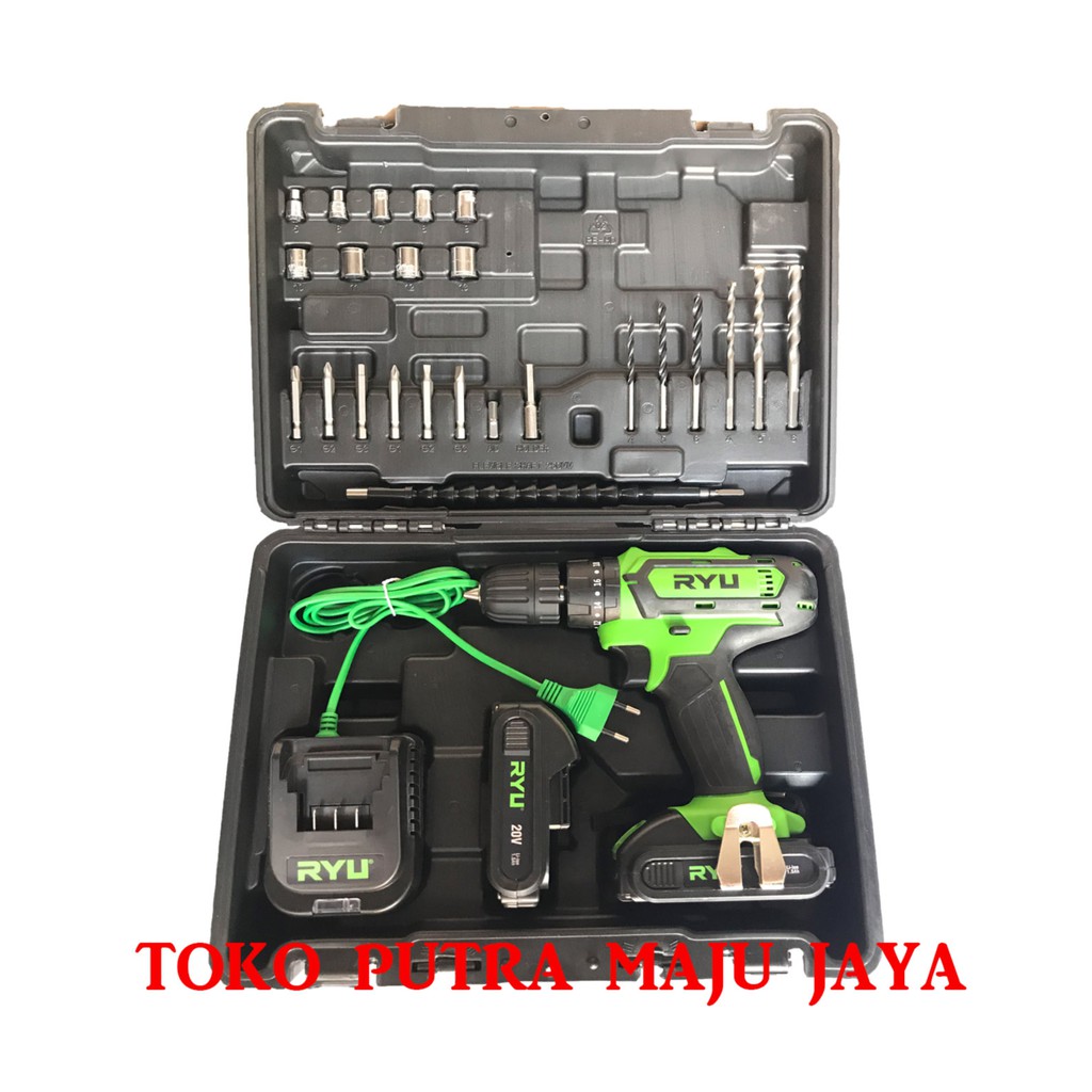 Mesin Cordless Impact Drill RYU RCI20V Mesin Bor Batre Baterai RYU ...