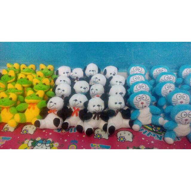 Boneka mini karakter wisuda, Doraemon, keropy, Teddy bear