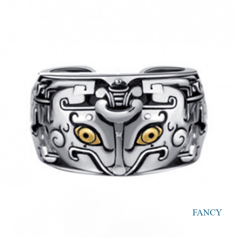 Cincin Model Terbuka Bahan Silver 925 Gaya Vintage Untuk Pria