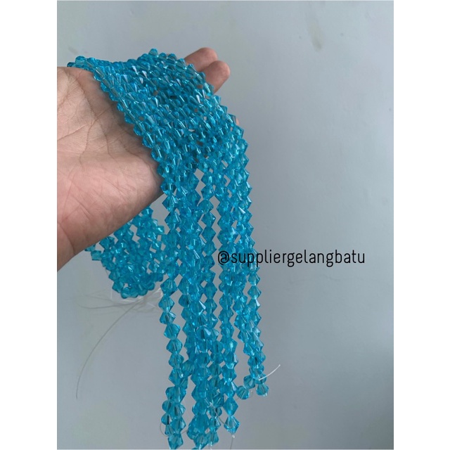 kristal BICONE AUSTRIA BIRU 8mm diamond belimbing craft GELANG KALUNG