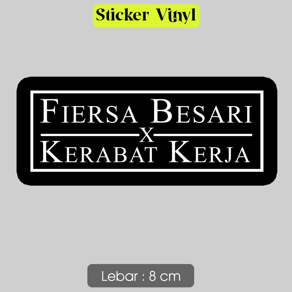 

Stiker Fiersa Besari x Kerabat Kerja Sticker Vinyl Indie Satuan Bahan Anti Air