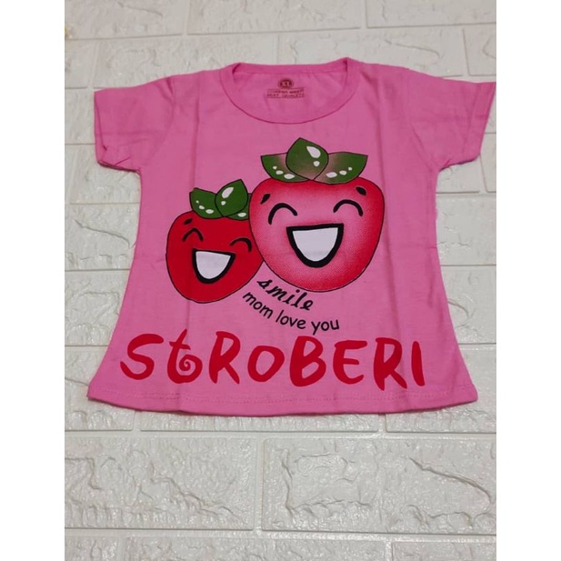 baju kaos anak perempuan / baju kaos1-6 tahun