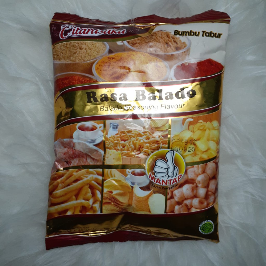 

Bumbu Tabur Rasa Balado Original Merk CITARASAKU Sidoarjo, Mantab Seasoning Flavour Kemasan 100gr