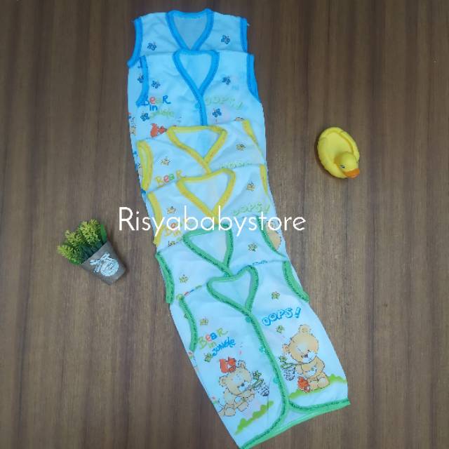 1/2 lusin (6pcs) BAJU BAYI kutung / Baju bayi tanpa lengan harga grosir