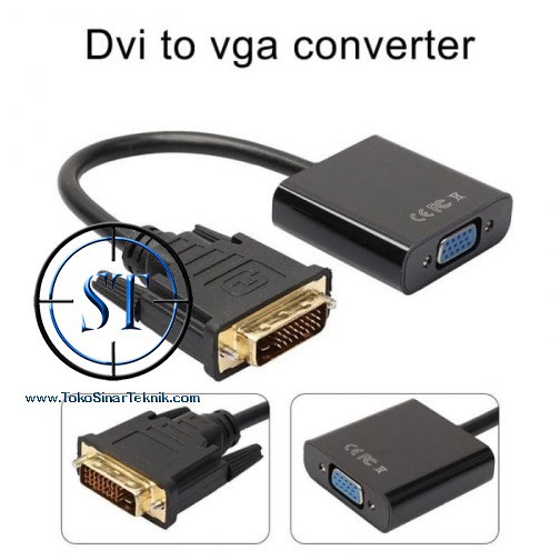 DVI-D 24+1 to VGA HDTV Converter Adapter Monitor Cable DVI TO VGA