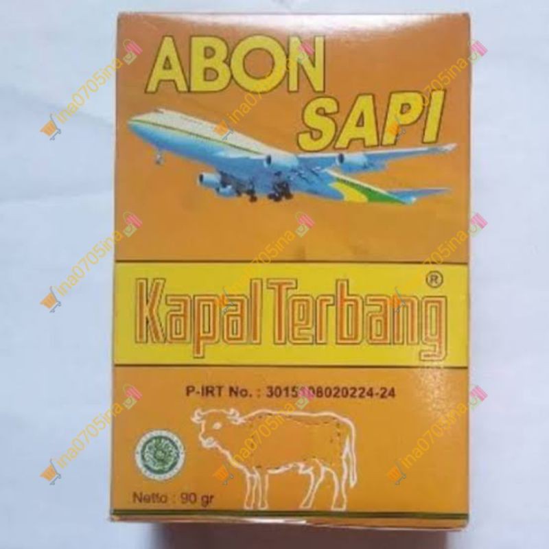 Abon Sapi Cap Kapal Terbang 90 gram x 10 kotak / EXP Februari 2024