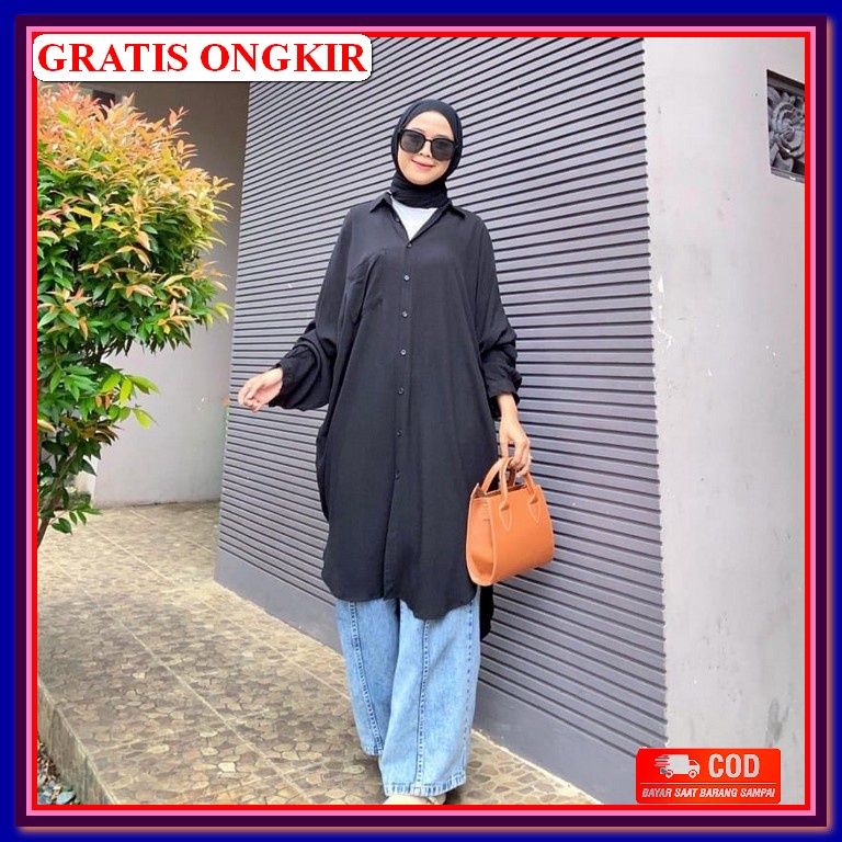 Diora Tunik Polos Terbaru 2022 / Tunic Wanita Muslim Murah Kekinian / Baju Atasan Remaja Cewek Hits 