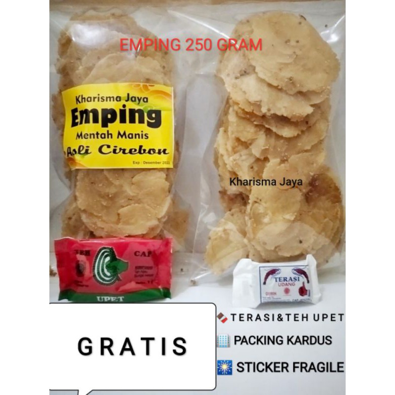 

@250gr emping manis mentah ASLI cirebon ENAK GRATIS terasi