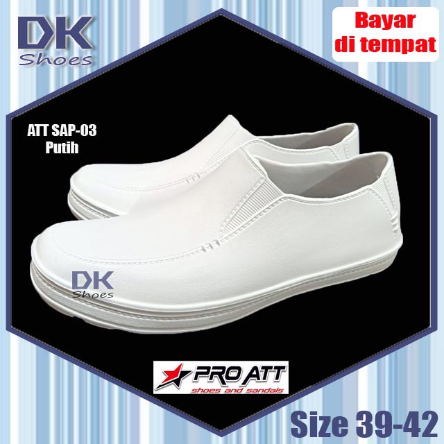 ATT SAP 03 Putih 39-42 / Sapatu Slip On APD Putih Non Medis / Sepatu PCU / Sepatu Perawat