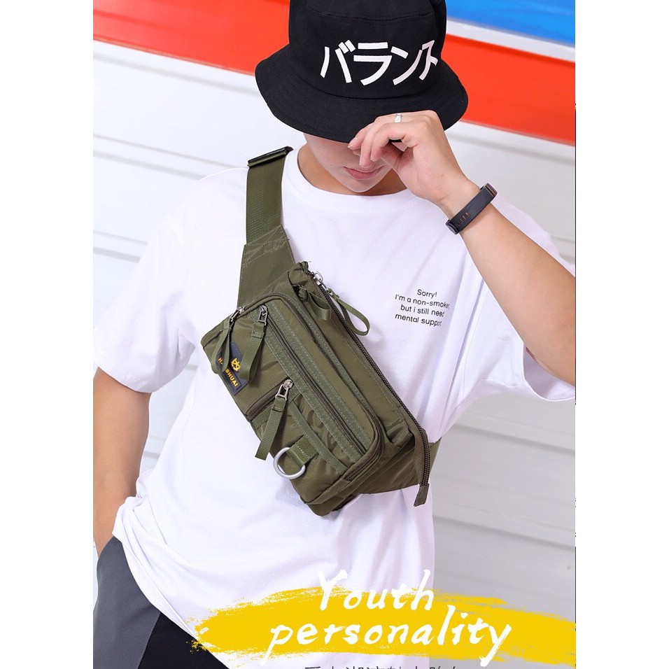 Tas Selempang Waist Bag Tas Pria Slempang Slingbag 7706