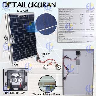 EELIC SOP-IPOLY100W SOLAR PANEL SEL SURYA PANEL SURYA PEMBANGKIT