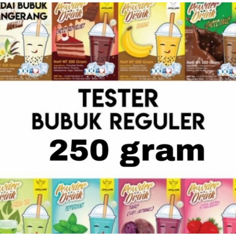 bubuk minuman all varian 250 gram powder drink rasa tulis di catatan