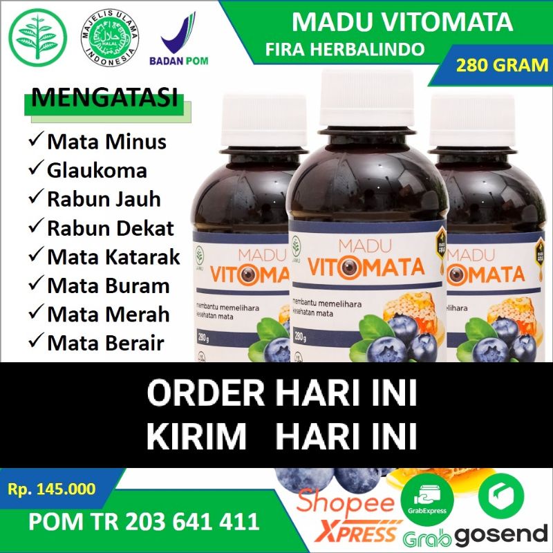 MADU VITOMATA MADU KESEHATAN MATA MINUS KATARAK GKAUKOMA/GLUKOMA /BISA COD