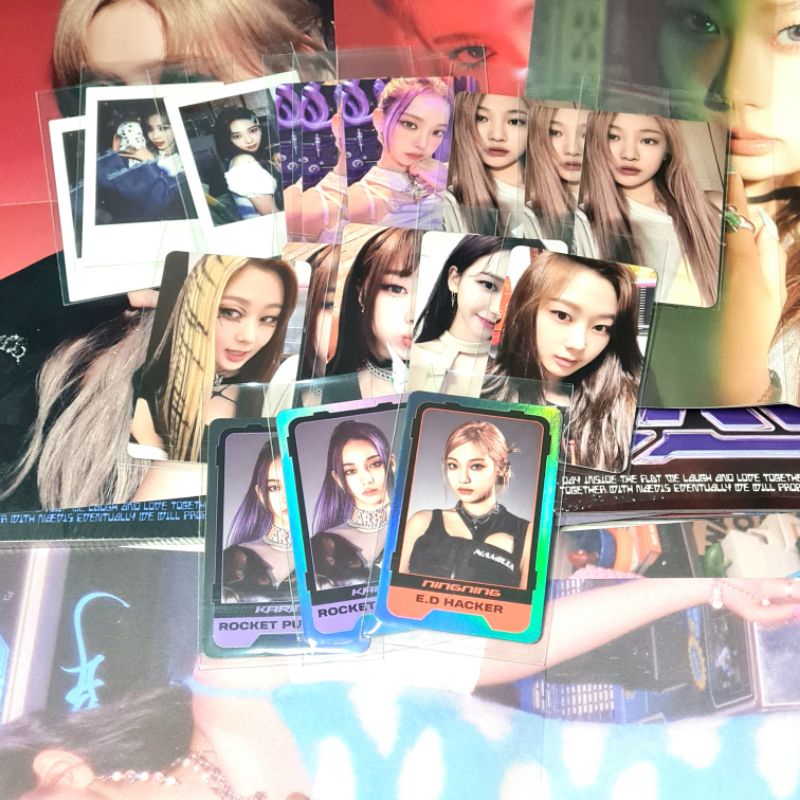 Jual Aespa Photocard Polaroid Folded Poster Character Card