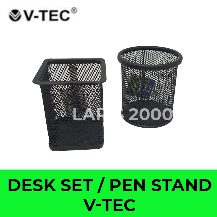 

Desk Set / Tempat Pensil Meja Bulat Kotak / Pen Stand Vtec