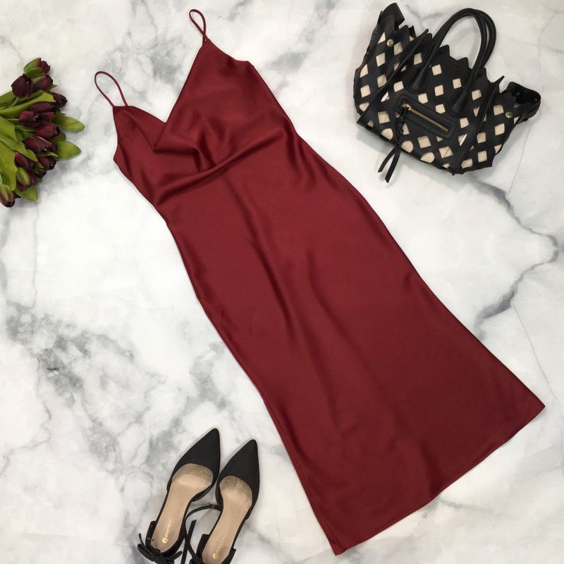 dress satin rebeca bodycon