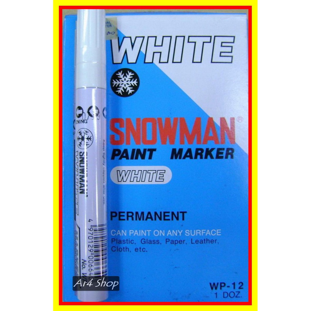 

Paint Marker - Snowman - White Colour & 40;Per Gross 144 Pcs& 41;