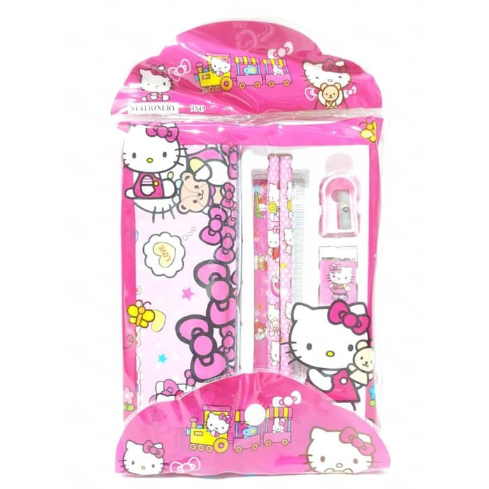 

Stationery Set Kotak Pensil Anak Hello Kitty Alat Tulis Warna Pink