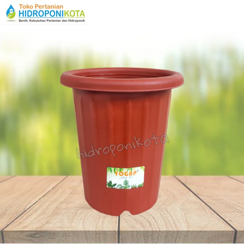 YOGAP - POT YOGAP YPT 17 merah bata - pot bunga - pot plastik - pot tanaman hias