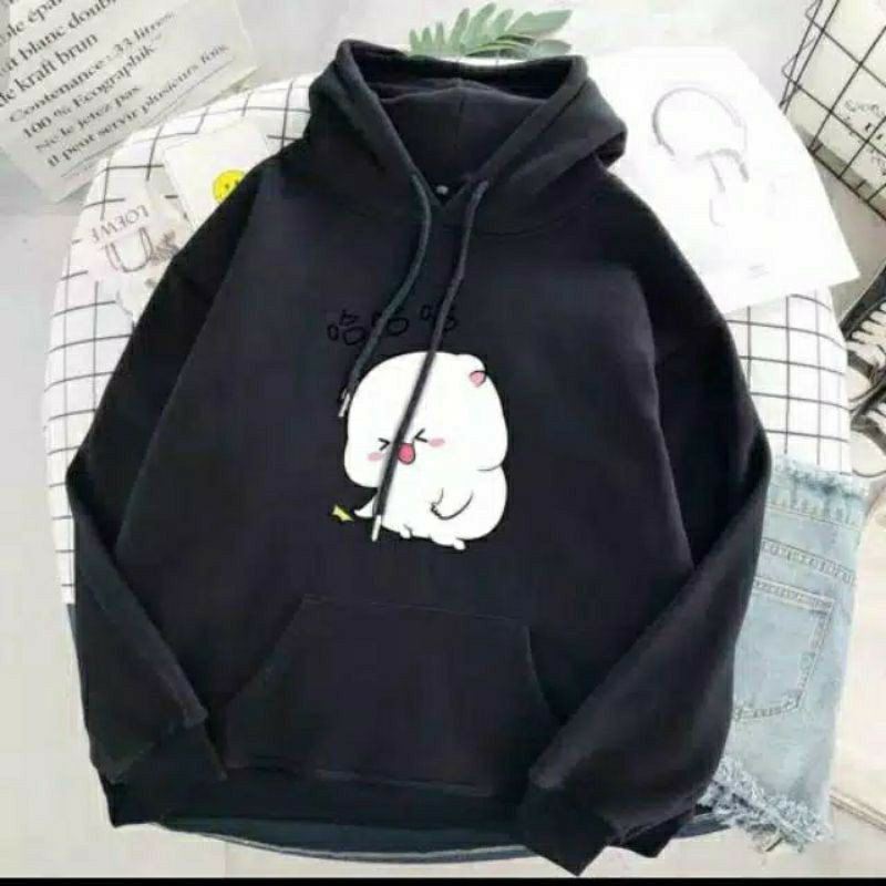 SWEATER BINO / HOODIE SWEATER WANITA BINO BAHAN BABYTERY & SPANDEK-7