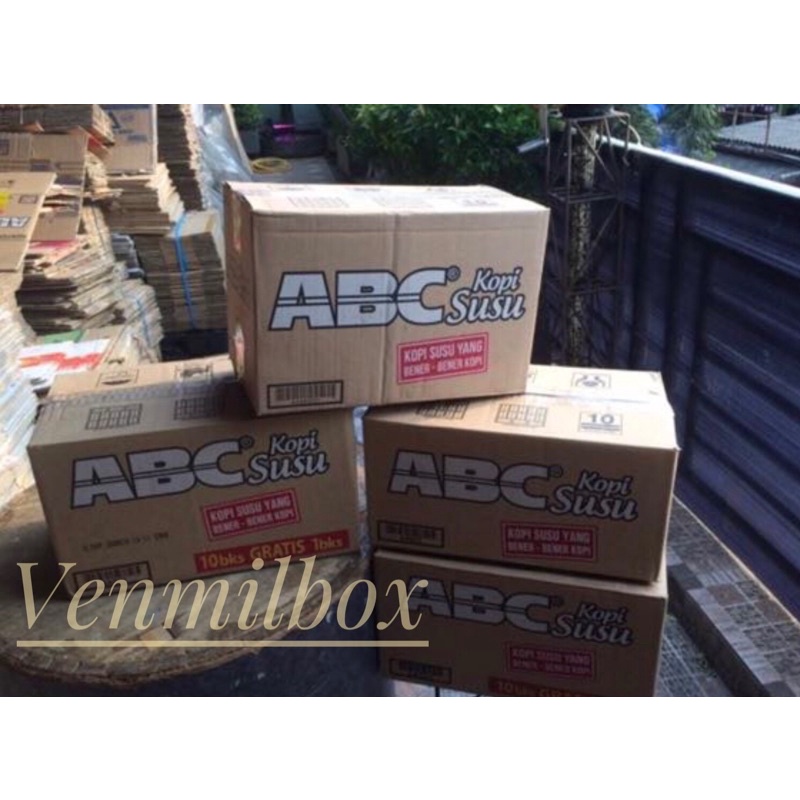 Kardus Bekas Kopi ABC 37x22x19 cm (300), Sovia, Teh Pucuk, MGS, Energen Kecil
