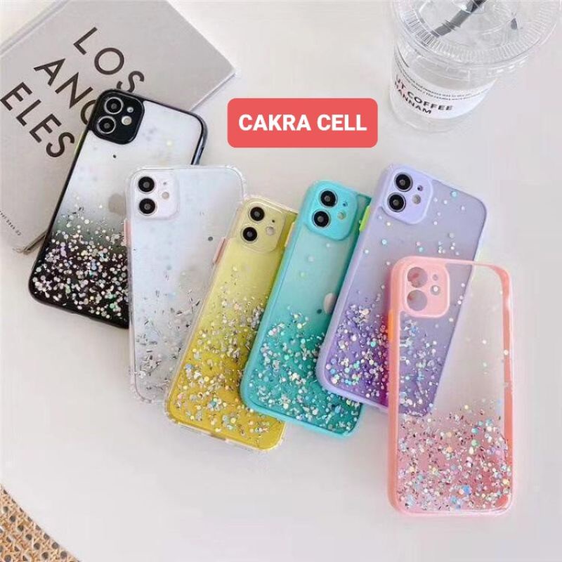 Case Gliter Transparan REALME C11 2021 C20 C21 C21Y C25 C25S Casing Silikon Hardcase