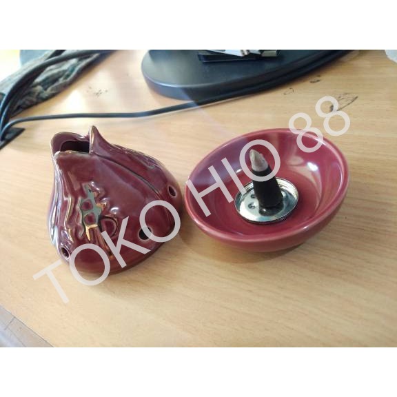 Tempat Bakar Hio Dupa Kercut / Tumpeng / Cone / Kemenyan Model Teratai