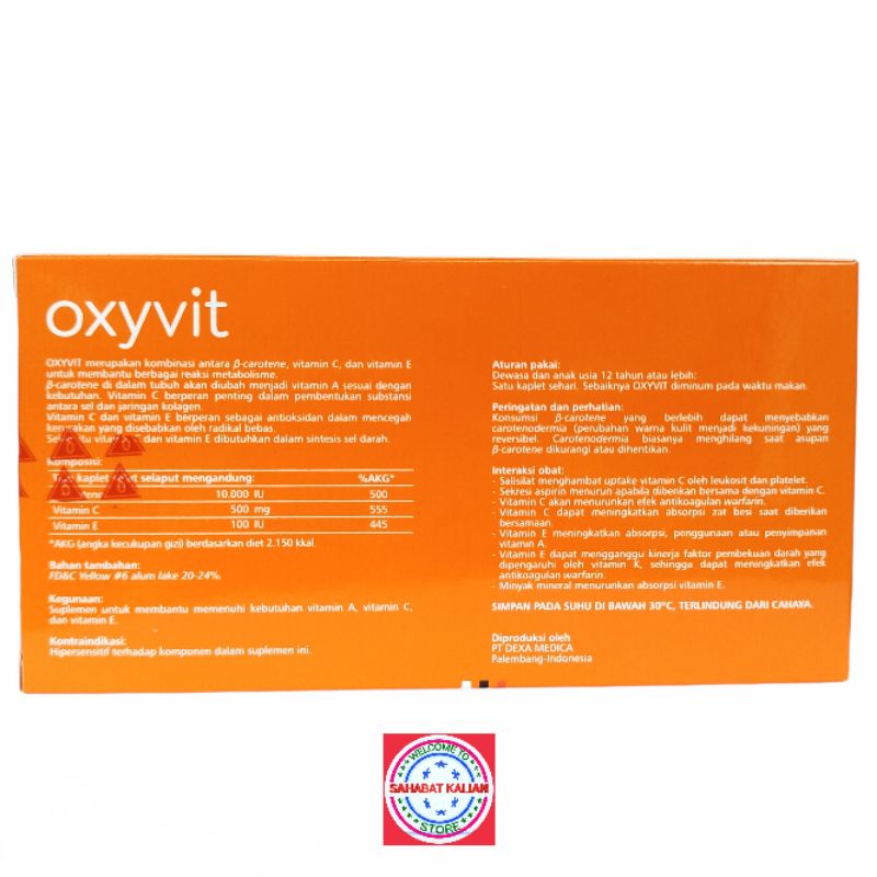 OXYVIT CAPLET SUPLEMEN KESEHATAN ISI 30