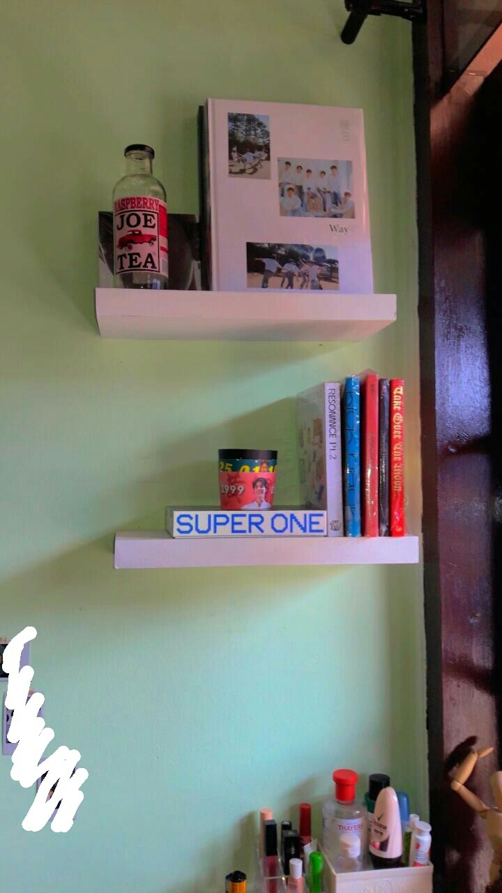 [tanpa Bor] Ambalan Rak Dinding Gantung . Uk Panjang 40,40cm X Lebar 15cm