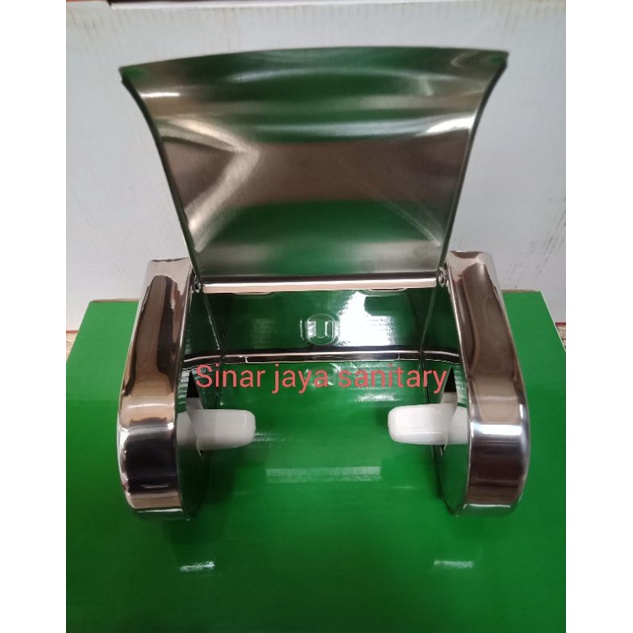 Tempat tissu box stainless / tempat tissu roll / Tempat tissu toilet gulung stainless