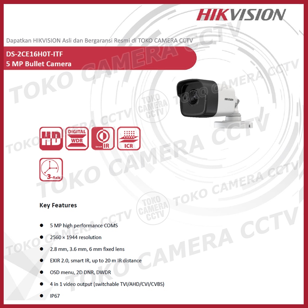 KAMERA CCTV HIKVISION 5MP OUTDOOR DS-2CE16H0T-ITF