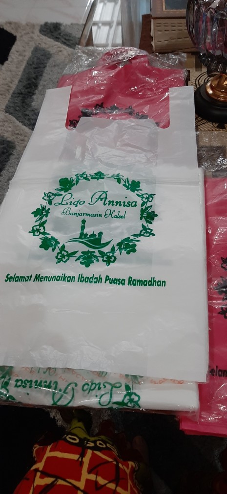 Sablon Plastik Ukuran 28x50 Tebal 0,3 Isi 50 Pcs Free Desain