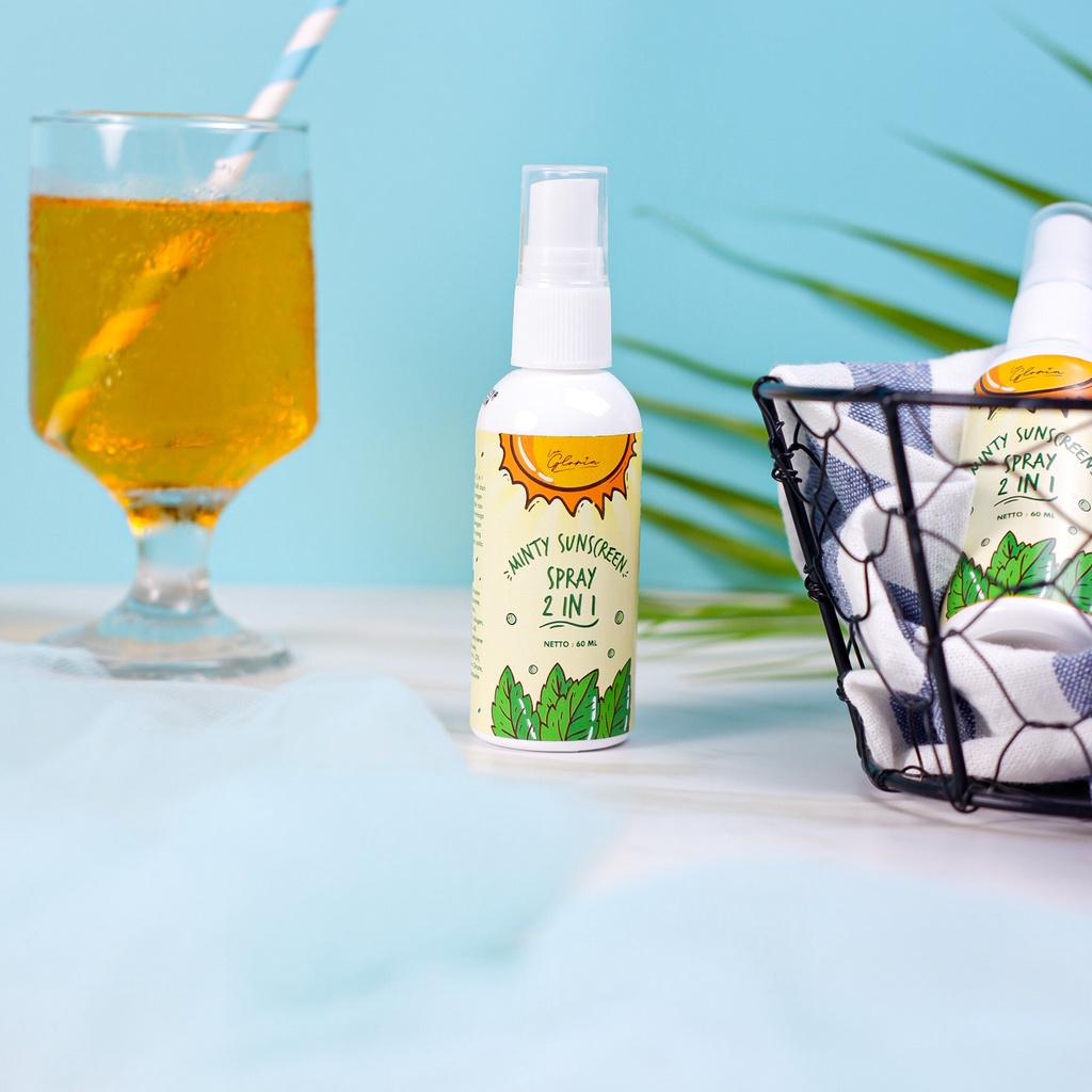 Minty Sunscreen Spray [COD] Sunblock Wajah Tubuh SPF 30 BPOM By Lea Gloria