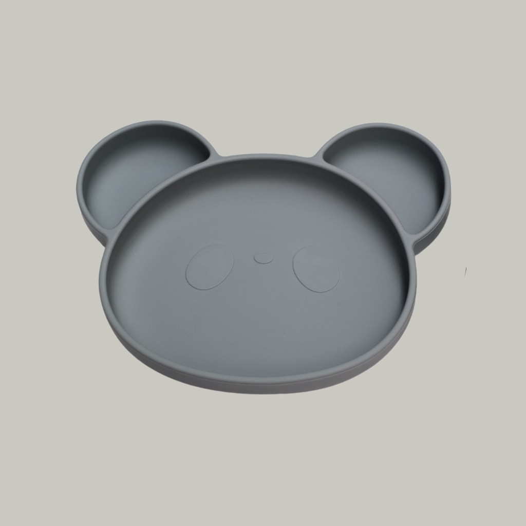 SILICONE PANDA PLATE WITH SUCTION