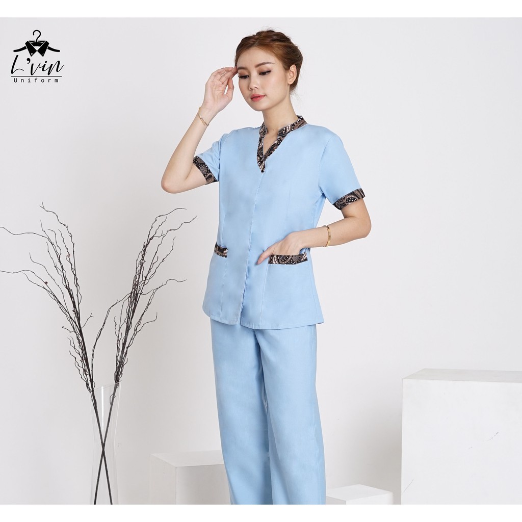 Promo   Baju Seragam suster Lvin Batik Series / baju suster / nanny uniform/seragam klinik / baju