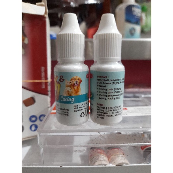 Obat Cacing Kucing Anjing 10 ml - KJ obat cacing